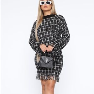 Striped Sweater Skirt Set